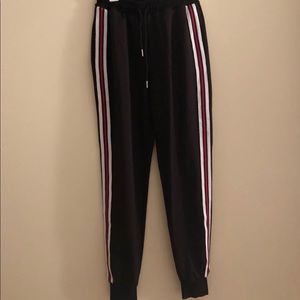 Black Sweatpants with stripes